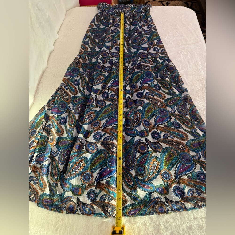 Charming Charlie Strapless Paisley Maxie Dress- size M - Picture 11 of 13